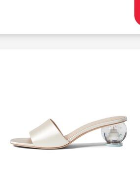 New Kate Spade New York Women's Love Slide Sandals Heeled, Ivory Bridal